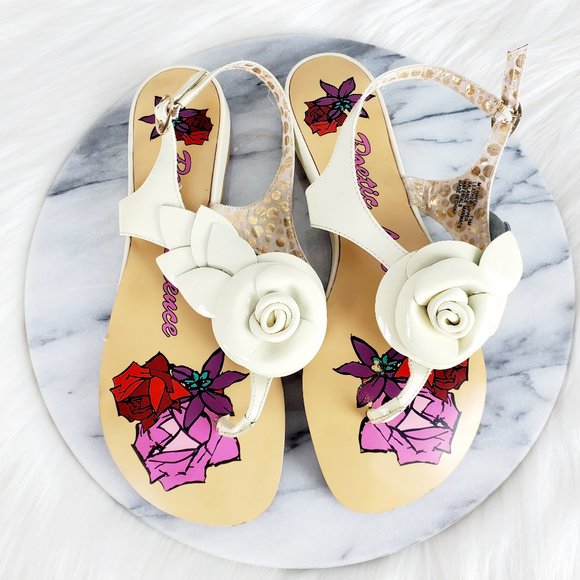 Poetic License Shoes - Poetic License Patent Rose Slingback Sandals